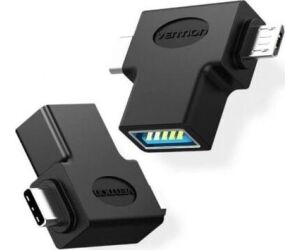 Adaptador USB 3.0 Vention CDIB0/ USB Tipo-C Macho - MicroUSB Macho