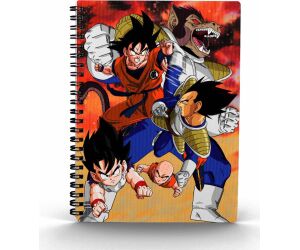 Libreta efecto 3d goku vs vegeta dragon ball z