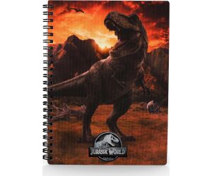 Libreta efecto 3d into the wild jurassic world