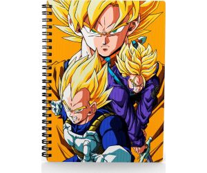 Libreta efecto 3d saiyans dragon ball z