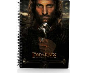 Libreta efecto 3d sd toys el seor de los anillos aragorn