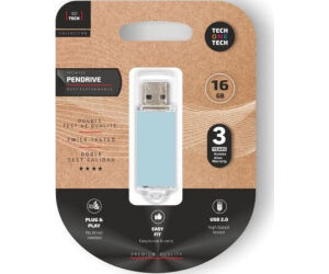 Pendrive 16GB Tech One Tech Basic USB 2.0/ Azul Cielo