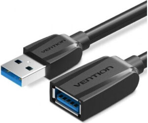 Cable Alargador USB 3.0 Vention VAS-A45-B100/ USB Macho - USB Hembra/ 5Gbps/ 1m/ Negro