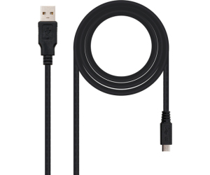 Cable USB 2.0 Nanocable 10.01.0503/ USB Macho - MicroUSB Macho/ 3m/ Negro