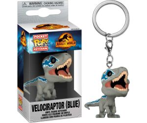 Funko pop keychain llavero jurassic park world velociraptor blue 55299