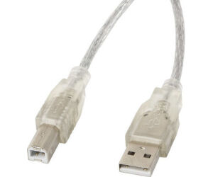 Cable impresora lanberg usb a -  usb b macho - macho ferrita 3m transparente