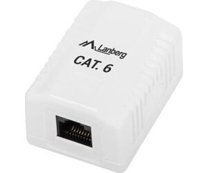 Roseta De Superficie Lanberg Cat.6 Utp 1x Toma Rj45 Blanco