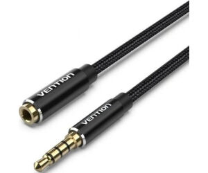 Cable Estreo Vention BHCBD/ Jack 3.5 Macho - Jack 3.5 Hembra/ 50cm/ Negro