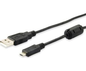 Cable usb 2.0 equip tipo a -  micro usb tipo b 1.8m con ferrita