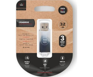 Pendrive 32GB Tech One Tech Be B&W USB 2.0/ Blanco y Negro Degradado