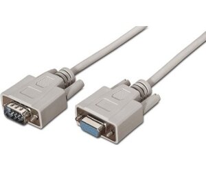 Aisens Cable Serie RS232 DB9/M-DB9/H Beige 1.8M