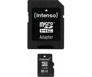 Intenso 3413480 Micro SD clase 10 32GB c/adapt