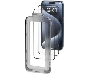 Pack de 2 Protectores de Pantalla de Cristal Templado Vention KUPTCA-10 para iPhone 16 + Herramienta de Instalación Antipolvo