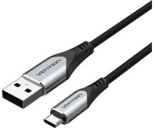 Cable USB 2.0 Vention COCHH/ microUSB Macho - USB Macho/ 480Mbps/ 2m/ Gris