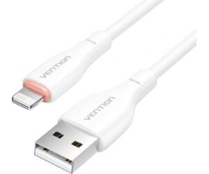 Cable USB Lightning Vention H26WF/ USB Macho - Lightning Macho/ 1m/ Blanco