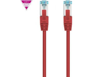 Cable De Red Latiguillo 600mhz Lszh Sftp Pimf Cat7 Awg26 1 M Rojo Nanocable