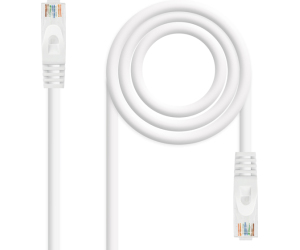 Cable De Red Latiguillo Rj45 Utp Cat6a Awg24 1 M Blanco Nanocable