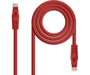 Cable De Red Latiguillo Rj45 Utp Cat6a Awg24 0.5 M Rojo Nanocable