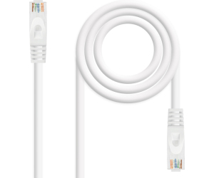 Cable De Red Latiguillo Rj45 Utp Cat6a Awg24 0.5 M Blanco Nanocable