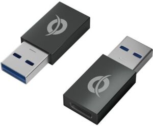 Kit adaptadores conceptronic usb 3.0 a usb tipo c macho - hembra 2 unidades