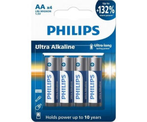 Pack de 4 Pilas AA Philips LR6E4B/10/ 1.5V/ Alcalina