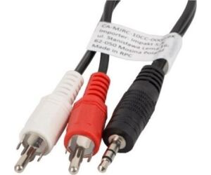 Cable estereo lanberg mini jack 3.5mm - 2x rca macho 5m