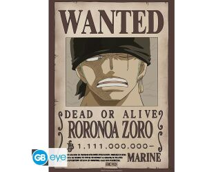 Poster gb eye one piece wanted zoro wano