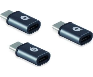 Kit adaptadores conceptronic usb tipo c 3.1 macho a micro usb hembra otg pack 3 unidades