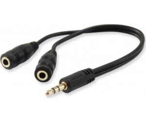 Cable audio equip mini jack 3.5mm macho a 2 jack 3.5mm hembra