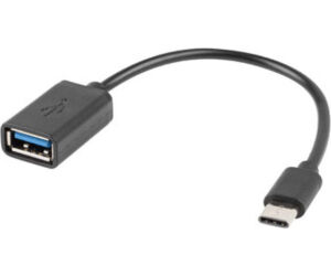 Adaptador Lanberg Otg Usb-c(m) A Usb-a 2.0 (h) 15 Cm Negro