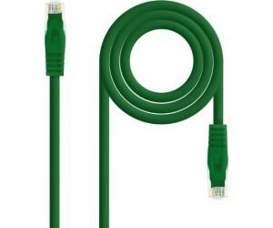 Cable De Red Latiguillo Rj45 Utp Cat6a Awg24 Lszh 0.30 M Verde Nanocable