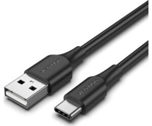 Cable USB 2.0 Tipo-C Vention CTHBD/ USB Tipo-C Macho - USB Macho/ Hasta 60W/ 480Mbps/ 50cm/ Negro