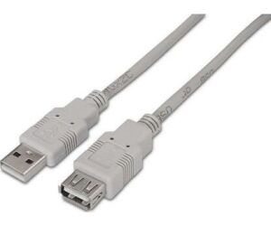 Cable Alargador USB 2.0 Aisens A101-0014/ USB Macho - USB Hembra/ Hasta 2.5W/ 60Mbps/ 3m/ Beige