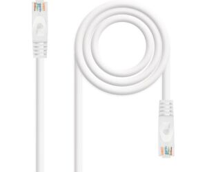 Cable De Red Latiguillo Rj45 Utp Cat6a Awg24 Lszh 0.30 M Blanco Nanocable