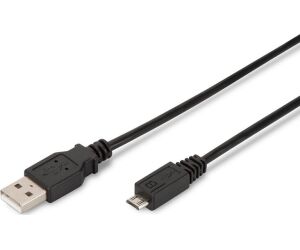 Ewent EW-UAB-010-MC cable USB 1 m USB 2.0 Micro-USB A USB A Negro