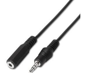 Cable Estreo Aisens A128-0145/ Jack 3.5 Macho - Jack 3.5 Hembra/ Hasta 0.1W/ 1.5m/ Negro