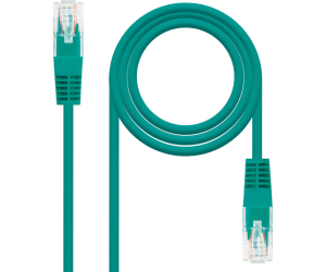 Latiguillo cable red utp cat.6 rj45 nanocable 0.5m verde