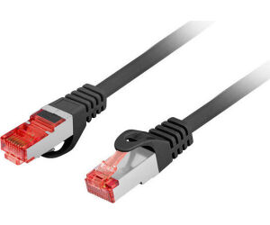 Latiguillo rj45 lanberg cat.6 ftp 0.25m negro