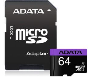 ADATA MicroSDHC 64GB UHS-I CLASS10 c/adapt