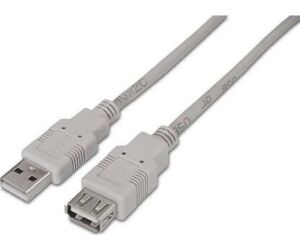 Cable Aisens Usb 2.0 Tipo A/m-a/h Beige 1.0m