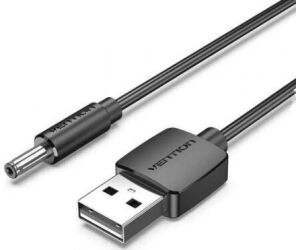 Cable Alimentacin Vention CEXBF/ USB Macho - DC 3.5mm Macho/ 1m/ Negro