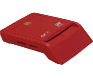 Lector de DNI y Tarjetas Woxter Combo PE26-148/ Rojo/ USB 2.0