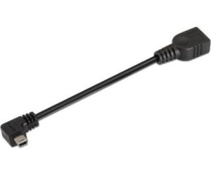 Cable USB 2.0 Aisens A101-0034/ MiniUSB Macho - USB Hembra/ Hasta 2.5W/ 60Mbps/ 15cm/ Negro