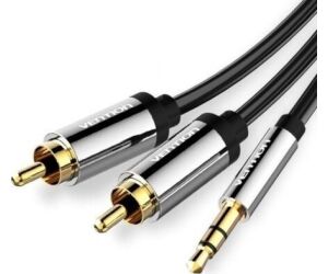 CABLE AUDIO ESTEREO JACK 3.5/M 2xRCA/M 5 M NEGRO VENTION