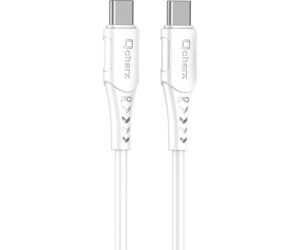 Cable qcharx sofia tipo c a tipo c 3a 60w - 1 m - pvc blanco