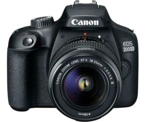 Camara digital reflex canon eos 2000d + 18 - 55 - cmos -  24.1mp -  digic 4+ -  full hd -  9 puntos referencia -  wifi -  nfc