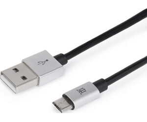 Cable Maillon Premium Micro Usb 2.4 Aluminio Plateado 1m