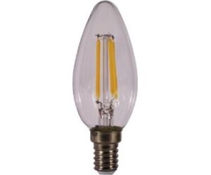 Bombilla led kodak filamento cristal vela c37 -  e14 -  470lm -  calido 3000k -  4w=40w -  no regulable