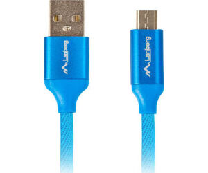 Cable usb lanberg 2.0 macho - micro usb macho quick charge 3.0 1.8m azul