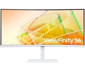 Monitor Profesional Ultraparonmico Curvo Samsung ViewFinity S6 S34C650TAU 34"/ UWQHD/ Multimedia/ Regulable en altura/ Blanco